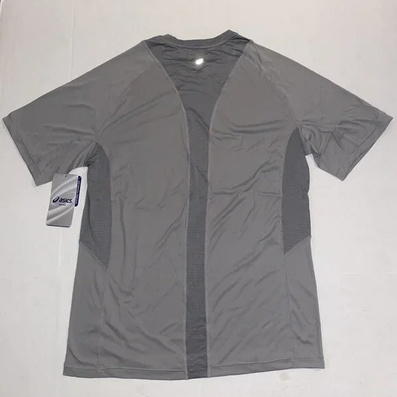 Asics Mens Small Favorite Short Sleeve Athletic Tee Top Gray NWT MR1684-36 - Picture 7 of 9